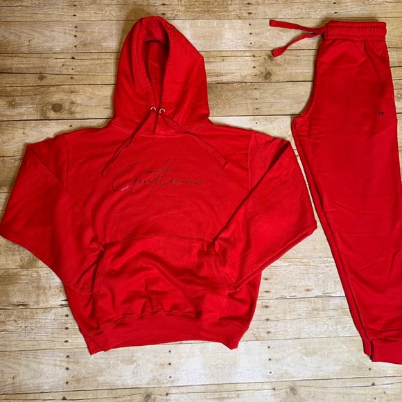Gentleman Apparels Red/Black Signature Sweatsuit - Picture 1 of 1
